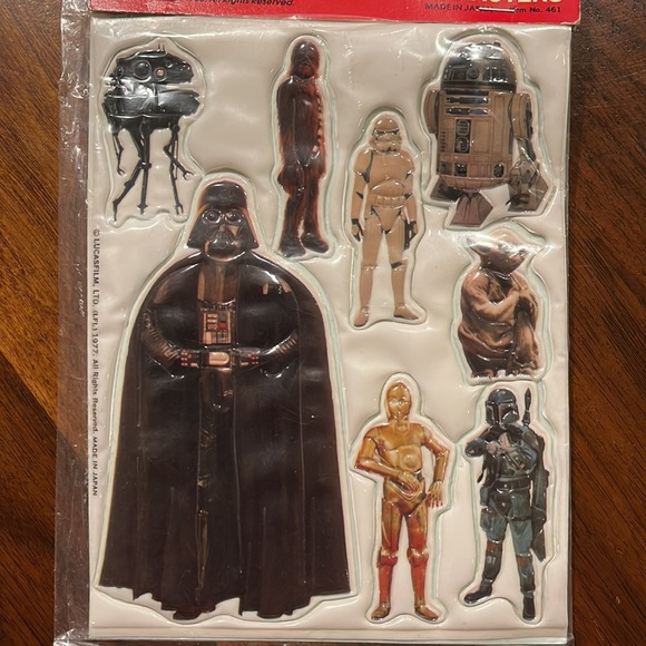 VINTAGE 1970S EMPIRE STRIKES BACK PUFFY STICKERS - SEALED IN PACKAGE! - Picture 3 of 5